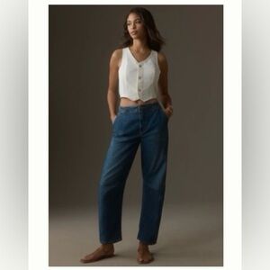 Anthropologie Pilcro Sz 27 The Leni Mid-Rise Tapered Barrel Jeans
